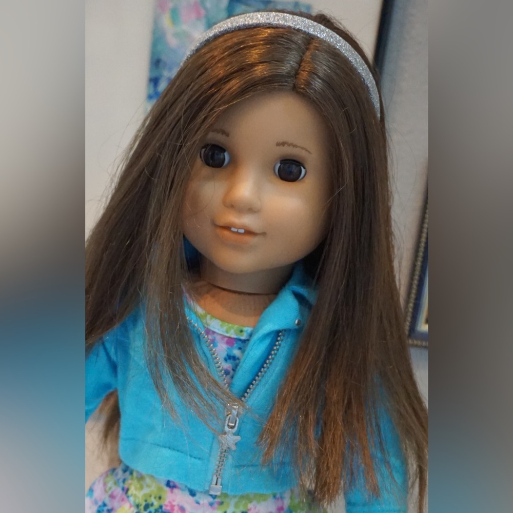 Truly Me Doll with Blue Jacket and Brown Hair